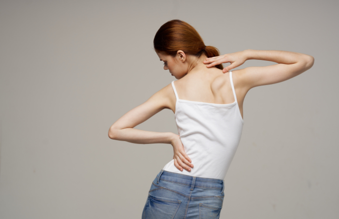 young woman with scoliosis